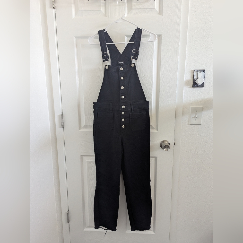 Black Denim Overalls